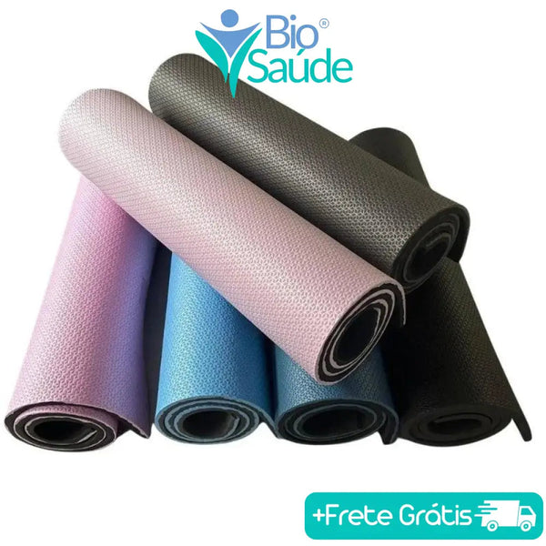 Kit 2 Tapetes Colchonetes Yoga Pilates Fitness Ginástica - 1m x 50cm x 10mm (Compre 1 Leve 2) Kit 2 Tapetes Colchonetes