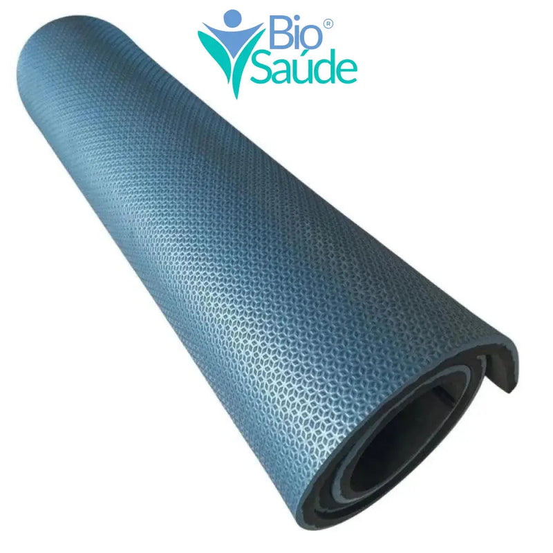 Kit 2 Tapetes Colchonetes Yoga Pilates Fitness Ginástica - 1m x 50cm x 10mm (Compre 1 Leve 2) Azul Marinho / Azul