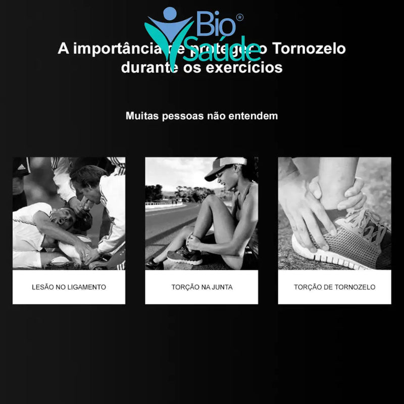 Kit Tornozeleira de Compressão Ortofix Estabilizadora Ajustável Tornozeleira Ortopédica