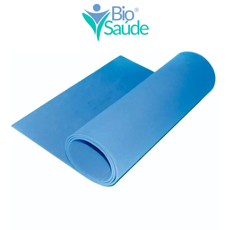 Tapete Para Pilates e Yoga 180 Cm X 60 Cm X 5mm Azul Tapete Para Pilates e Yoga 180 Cm X 60 Cm X 5mm